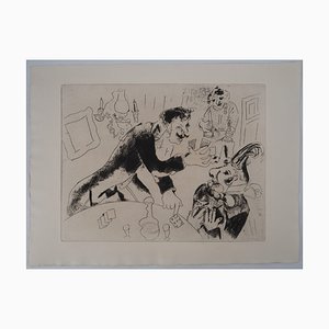 Marc Chagall, The Card Players, Original Engraving