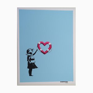 Banksy X Post Modern Vandal, Girl with Heart Shaped Float, 2021, Print