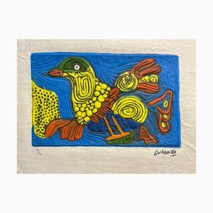 Corneille, The Multi-Colored Bird, 2022, Aquagravure