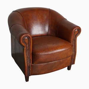 Vintage Dutch Cognac Leather Club Chair