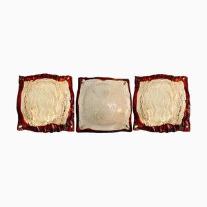 Wall Lights attributed to Mazzega, Italy, 1970, Set of 3