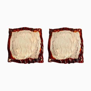 Wall Lights attributed to Mazzega, Italy, 1970, Set of 2