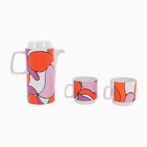 Set da tè/caffè in ceramica di Franco Pozzi, anni '70, set di 3