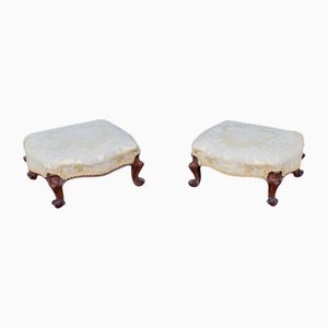 Ensemble de Repose-pieds Victoriens en Noyer