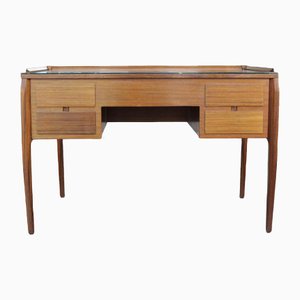 Schreibtisch mit 4 Schubladen und Glasplatte von Gio Ponti, Italien, 1959