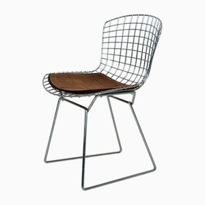 Sedia Mid-Century in metallo cromato di Harry Bertoia, Italia, anni '80