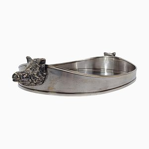 Tray with Boar's Head Handles attributed to Valenti, 1970s