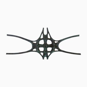 Brutalist Bronze Wall Sculpture