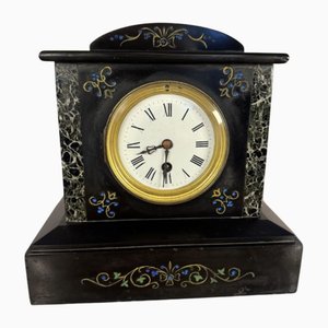 Reloj de manto victoriano antiguo de mármol, 1880