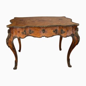 Antique French Freestanding Kingwood Marquetry Inlaid Centre Table, 1880s
