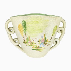 Vase Mid-Century en Céramique Peint à la Main par L. Poggi Assalini pour CE AS Albisola, 1950s