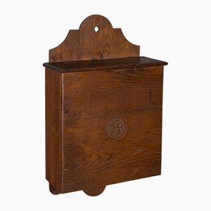 Caja de requisiciones Castle Pursers inglesa antigua de roble