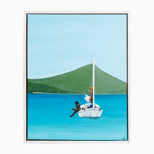 Octavia Campbell-Davy, Summer, Acrylic on Canvas, Framed