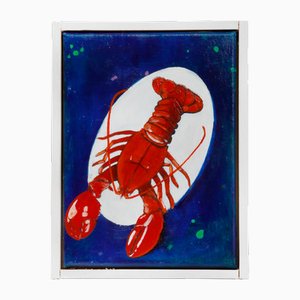 Octavia Campbell-Davy, Lobster, Acryl auf Leinwand, Gerahmt
