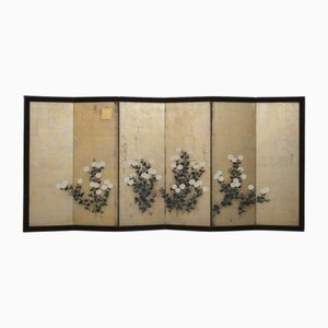 Byôbu Screen with Chrysanthemums, Rinpa School, Edo / Meiji Period, Japan, 1800s