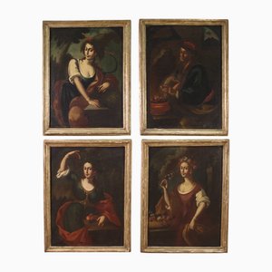 Allegoria delle quattro stagioni, 1770, olio su tela, set di 4
