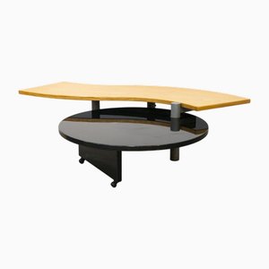 Coffee Table with Two Elements in Ash Wood