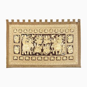 Grande Suspension Murale Vintage Needlework, Inde, 1970