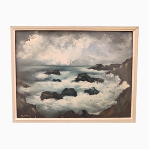 Marcel Bouyeron, Guilvinec, 1940, Oil on Panel
