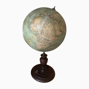 Antiker Globus mit Kompass von Heymann, 1891