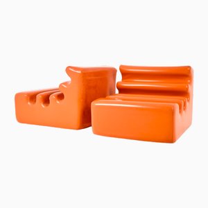 Sillones Karelia de Liisi Beckmann para Zanotta, años 60. Juego de 2