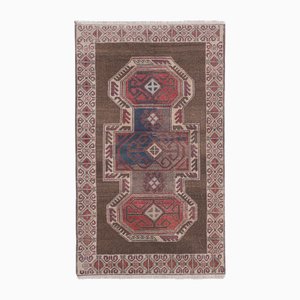 Turkish Hand Woven Geometric Oushak Wool Rug