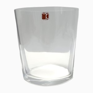 Vaso in vetro di Murano trasparente di Carlo Moretti, Italia, anni '90