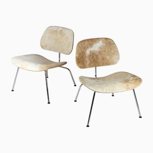 Set of LCM Chairs in Calfs Skin by Charles & Ray Eames for Vitra