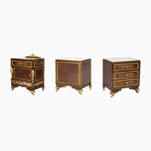 Tables de Chevet Louis XV en Bronze Doré, 20ème Siècle, Set de 3