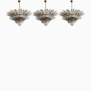 Murano Palm Chandeliers in the style of Barovier & Toso, Set of 3