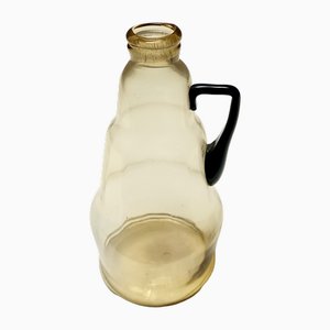 Vase Pichet en Verre de Murano Couleur Paille attribué à Vittorio Zecchin, Italie, 1890