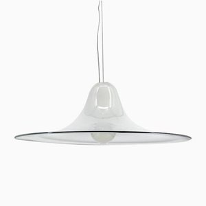 Lampada da soffitto in vetro di Murano di Renato Toso per Leucos, Italia, anni '70