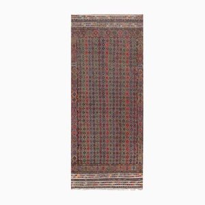 Anatolian Mid-Century Modern Central Kilim Rug with Stripes