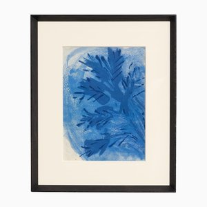 Marc Chagall, Blue Composition, Lithograph, 1956, Framed