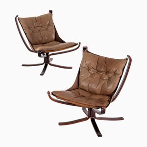 Falcon Chairs, Sigurd Ressell zugeschrieben, Norwegen, 1970er, 2er Set