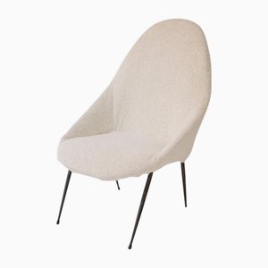 Fauteuil sans accoudoirs en Tissu Chenille, Italie, 1950s