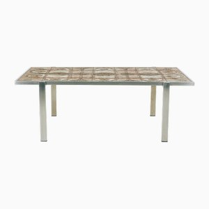 Steel and Ceramic Coffee Table, 1970s