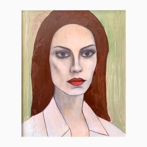 Christopher Barrow, Violeta, pintura al óleo, 2024