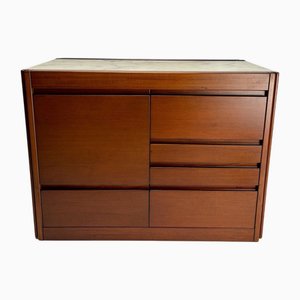 Italian Dry Bar attributed to Angelo Mangiarotti for Molteni in Wood and Marble, 1960s