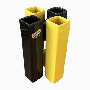 Marisa Ceramic Interlocking Vase in the style of Enzo Bioli, Italy, 1970s