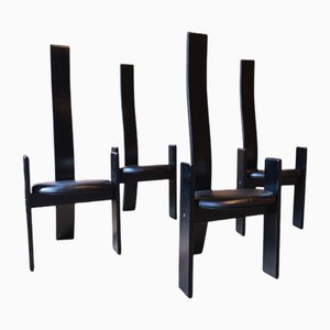 Golem Dining Chairs attributed to Vico Magistretti for Poggi, Italy, 1970s, Set of 4