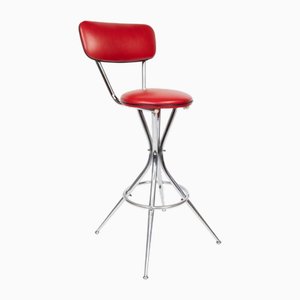 Diner Bar Stool in Faux Leather