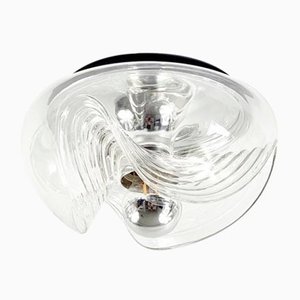 Mid-Century Space Age Modern Wave Ceiling Light by Koch & Lowy for Peill & Putzler, Germany, 1960s