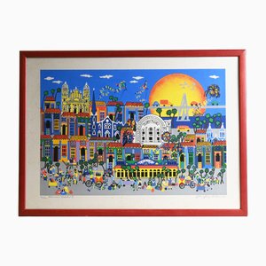 Aldo Storey Contreras, Maracaibo Celestial, 1996, Lithograph