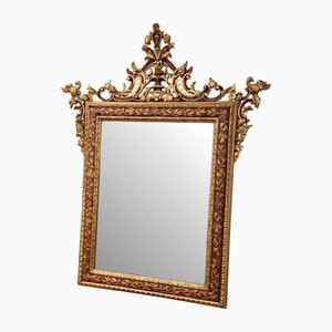 Venetian Lacquered and Gilded Mirror with Friezes, 1850s