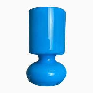 Lampada da tavolo in vetro blu di Ikea, inizio XXI secolo