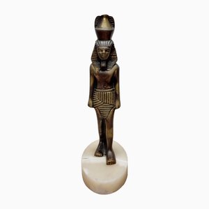 Vintage Bronze Pharaoh Statue, 20th Century