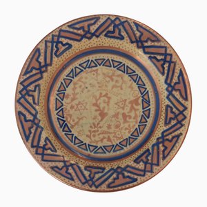 Antique Metallic Reflection Ceramic Wall Plate from Manises