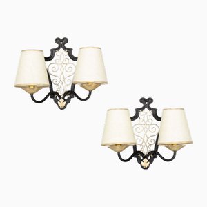 Wall Lights attributed to Raymond Subes, 1930s, Set of 2