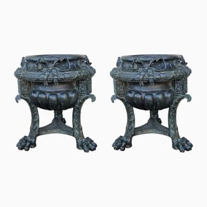 Bronze Vases, 1930s, Set of 2